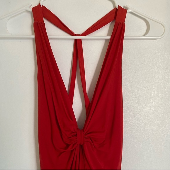 Laundry by Design Red Open Back Maxi Dress 2 - Picture 4 of 8